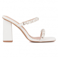 New York & Company 'Calissa Imitation Pearl & Rhinestone Embellished' Sandalen mit Absatz für Damen