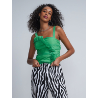 New York & Company Haut sans manches 'Ruched Ruffle' pour Femmes