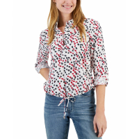 Tommy Hilfiger Women's 'Ditsy Floral Tie-Hem' Shirt