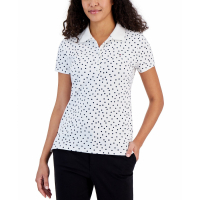 Tommy Hilfiger Women's 'Dot Quarter-Button' Polo Shirt
