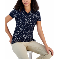 Tommy Hilfiger Women's 'Dot Quarter-Button' Polo Shirt