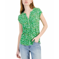 Tommy Hilfiger Women's 'Ditsy Floral Cap' Short sleeve Top