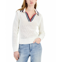 Tommy Hilfiger Pull 'Collared Mesh' pour Femmes