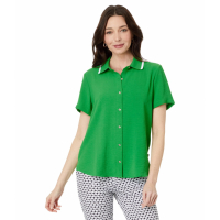 Tommy Hilfiger Women's 'Button Up With Ribbed Collar' Short sleeve shirt