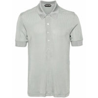 Tom Ford Men's 'Logo-Embroidered Ribbed' Polo Shirt