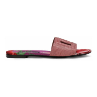 Dolce & Gabbana Women's 'Lizard-Effect' Flat Sandals