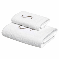 Biancoperla 'Monogram S' Hand Towel Set - 2 Pieces