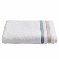 Biancoperla LIBRE Shower Towel, Beige/Azzurro