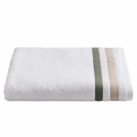 Biancoperla LIBRE Shower Towel, Beige/Verde