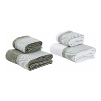 Biancoperla LOUIS - Ensemble de 4 serviettes éponge, pur coton éponge avec volant imprimé