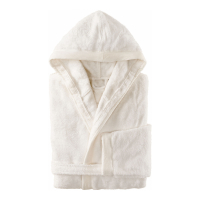 Biancoperla MOJAVE Hooded bathrobe, Ivory