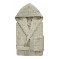 Biancoperla MOJAVE Hooded bathrobe, Sabbia