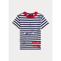 Ralph Lauren 'Striped Logo' T-Shirt für Kleinkind & Kleiner Junge