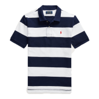 Ralph Lauren 'Striped' Polohemd für großes Jungen