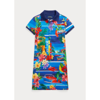 Ralph Lauren 'Stretch Graphic' Polo-Kleid für große Mädchen