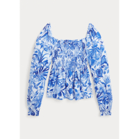 Ralph Lauren Big Girl's 'Floral Smocked' Long Sleeve top