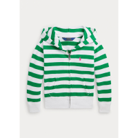 Ralph Lauren 'Striped Logo Terry' Jacke für Kleine Mädchen