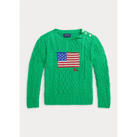 Ralph Lauren Little Girl's 'Aran Flag' Sweater