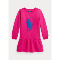 Ralph Lauren Little Girl's 'French Knot Big Pony' Long-Sleeved Dress