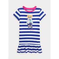 Ralph Lauren 'Polo Bear' T-Shirt-Kleid für Kleine Mädchen