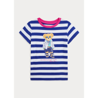 Ralph Lauren Little Girl's 'Striped Polo Bear' T-Shirt