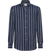 Brunello Cucinelli 'Striped' Leinenhemd für Herren