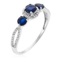 Le Diamantaire Women's 'Sapphire Trinity' Ring