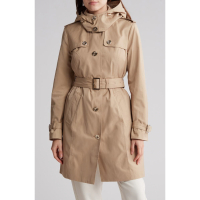 Michael Kors Women's 'Hooded Belted' Trench Coat