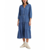 Levi's Robe Midi 'Cecile Tiered 3/4-Sleeve' pour Femmes