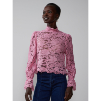 New York & Company Women's 'High Neck Lace' Long Sleeve top
