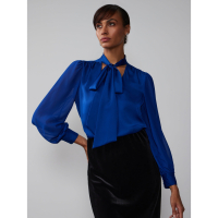 New York & Company 'Tie Up Neck' Langärmelige Bluse für Damen