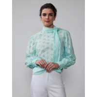 New York & Company Blouse à manches longues 'All Over Eyelet' pour Femmes