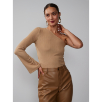 New York & Company 'Bell Sleeve Texture' Ein Schulter Oberteil für Damen