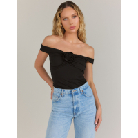 New York & Company Women's 'Fore Collection Rosette' Off the shoulder top
