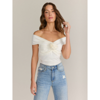 New York & Company Women's 'Fore Collection Rosette' Off the shoulder top