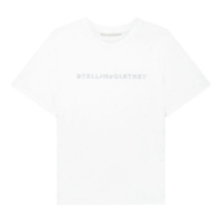 Stella McCartney T-shirt 'Crystal-Embellished Logo' pour Femmes