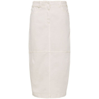 Brunello Cucinelli Women's 'Rear-Slit' Denim Skirt