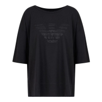 Emporio Armani 'Rhinestone-Logo' T-Shirt für Damen