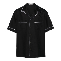 Valentino Men's 'Piped-Trim' Short sleeve shirt