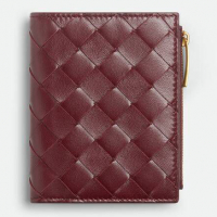 Bottega Veneta Women's 'Small Intrecciato Bi-Fold Zip' Wallet