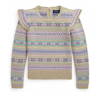 Polo Ralph Lauren Big Girl's 'Ruffled Fair Isle' Sweater