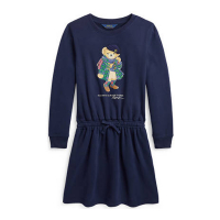 Ralph Lauren 'Polo Bear' Kleid mit langen Ärmeln für große Mädchen