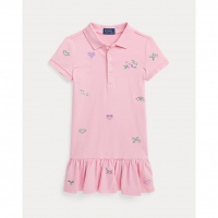 Ralph Lauren 'Embroidered' Polo-Kleid für kleinkind & kleine Mädchen