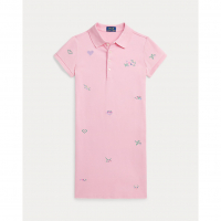 Ralph Lauren Big Girl's 'Embroidered Stretch' Polo Dress