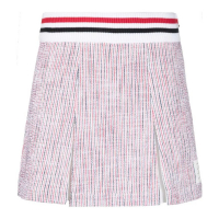 Thom Browne Women's 'Tweed Seersucker Pleated' Mini Skirt