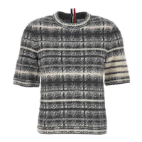 Thom Browne Women's 'Tartan' Short-Sleeve Sweater