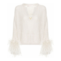 Valentino Women's 'Feather-Cuffs Sequined' Sweater