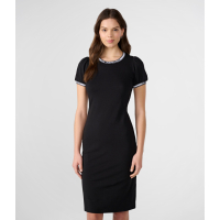 Karl Lagerfeld Women's 'Logo Tape Puff Sleeve' T-shirt Dress