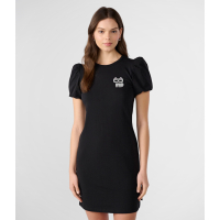 Karl Lagerfeld Women's 'Choupette Rhinestone Puff Sleeve' T-shirt Dress