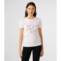 Karl Lagerfeld 'Love From Paris Logo' T-Shirt für Damen